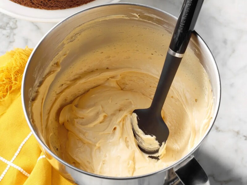 Mixing bowl with icing